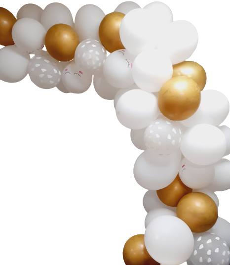 Ballongbåge Guld/Vit - Bild 5