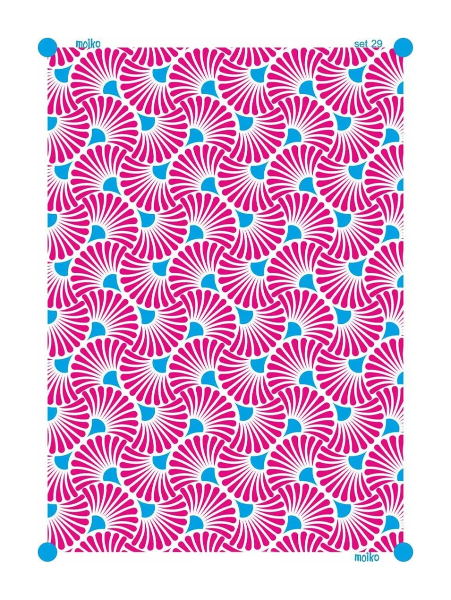 Solfjäder – 2 färgstryck Silk Screen – Moiko - Bild 2