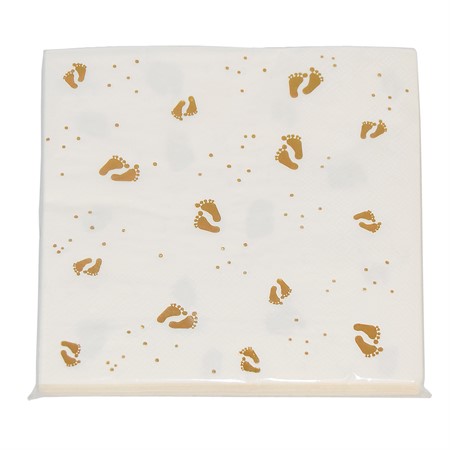Servetter Små fötter 33x33cm 16-pack