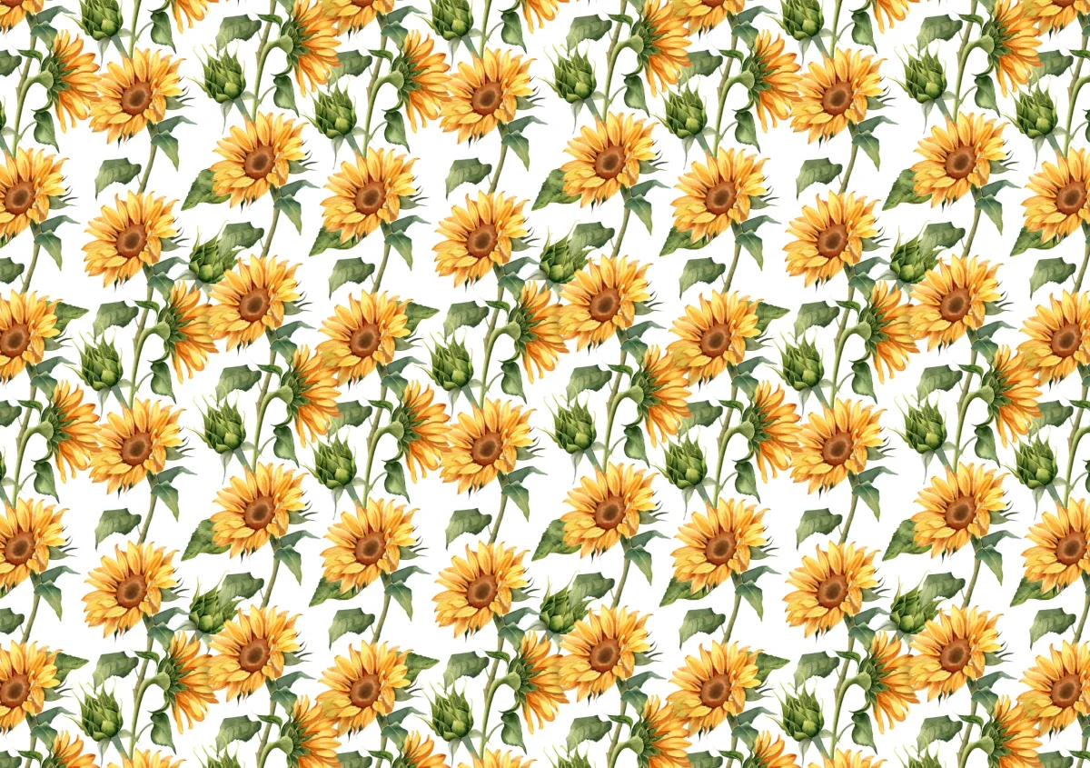 Water Soluble Transfer Sunflowers