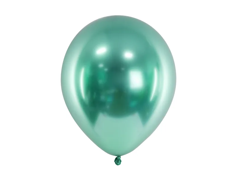 Glossy ballonger Flaskgrön 30cm 10-pack - Bild 2