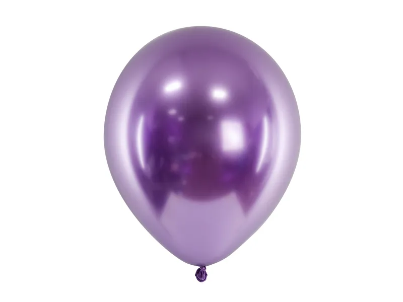 Glossy ballonger Violett 30cm 10-pack - Bild 2