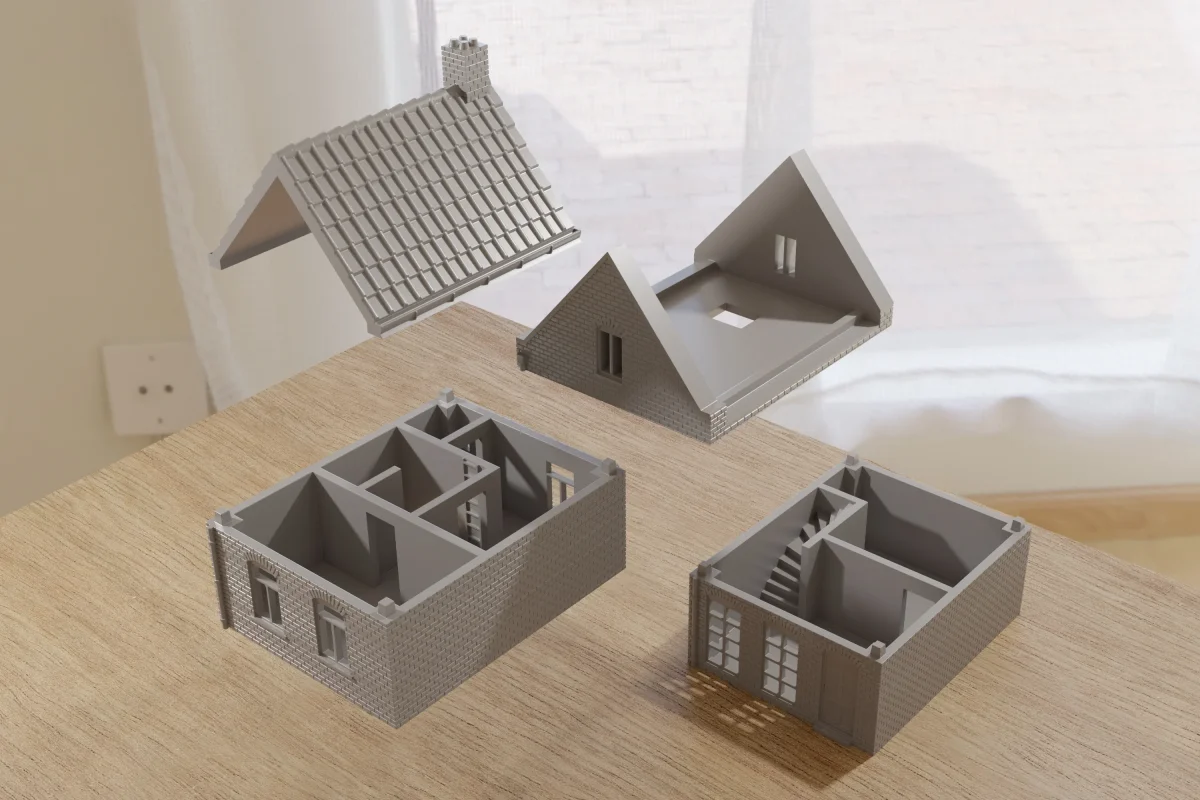 Dutch Spout Gable House - Digital Download .STL Files for 3D Printing - Bild 4