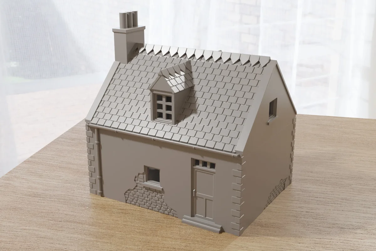 Normandy Cottage SS-T2 (French Village VOLUME 2) - Intact & Destroyed - Digital Download .STL Files for 3D Printing - Bild 8