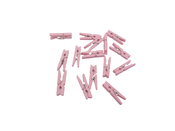 Klädnypor Rosa 30mm 15-pack - Bild 2