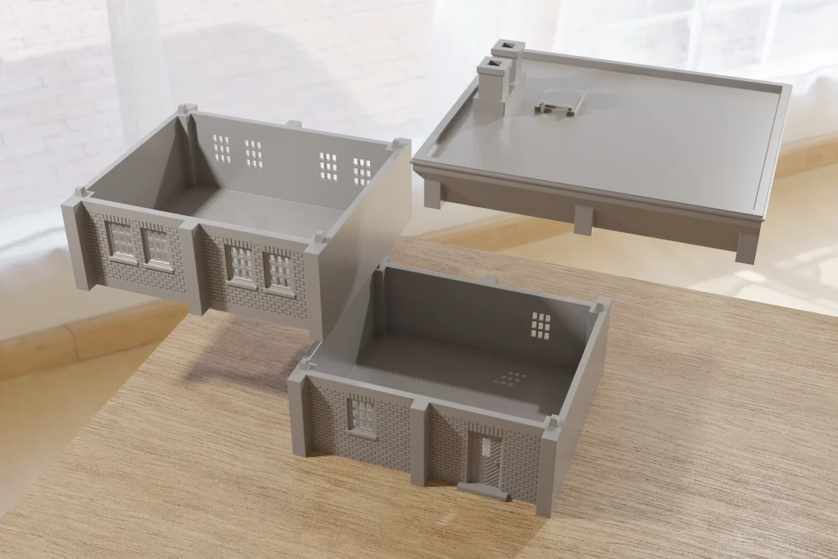 Industrial Buildings Set - Digital Download .STL Files for 3D Printing - Bild 8