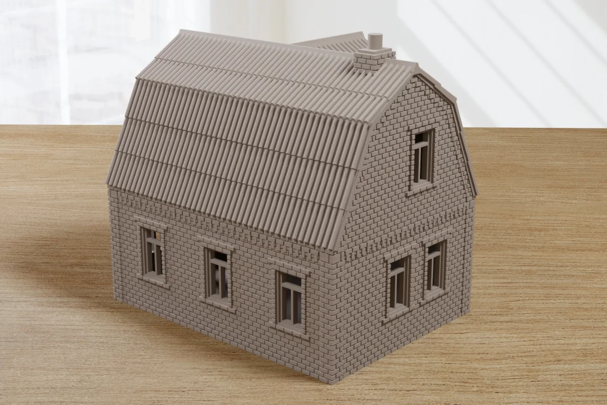Set of Four Ukrainian Surbuban / Village Houses - Digital Download .STL Files for 3D Printing - Bild 9