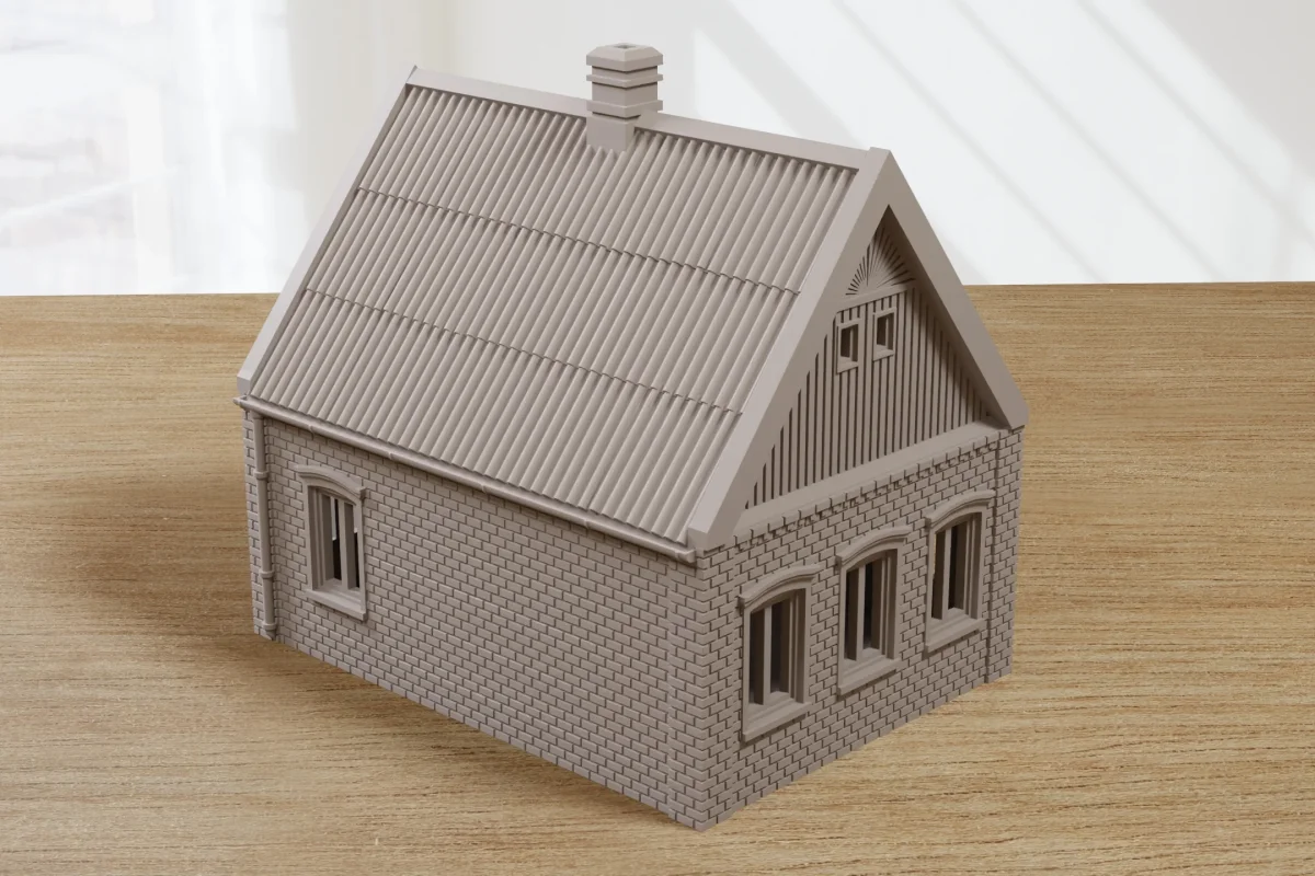 Set of Four Ukrainian Surbuban / Village Houses - Digital Download .STL Files for 3D Printing - Bild 6