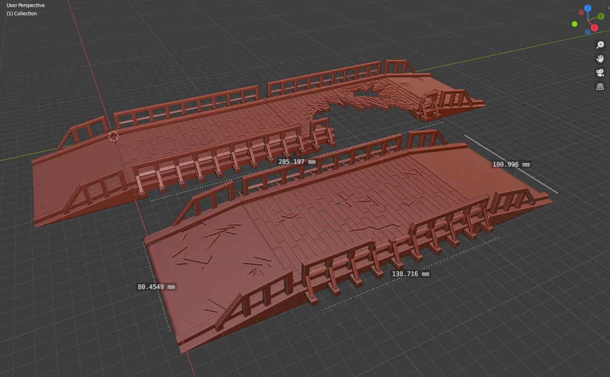 Wooden Bridge - Digital Download .STL Files for 3D Printing - Bild 4