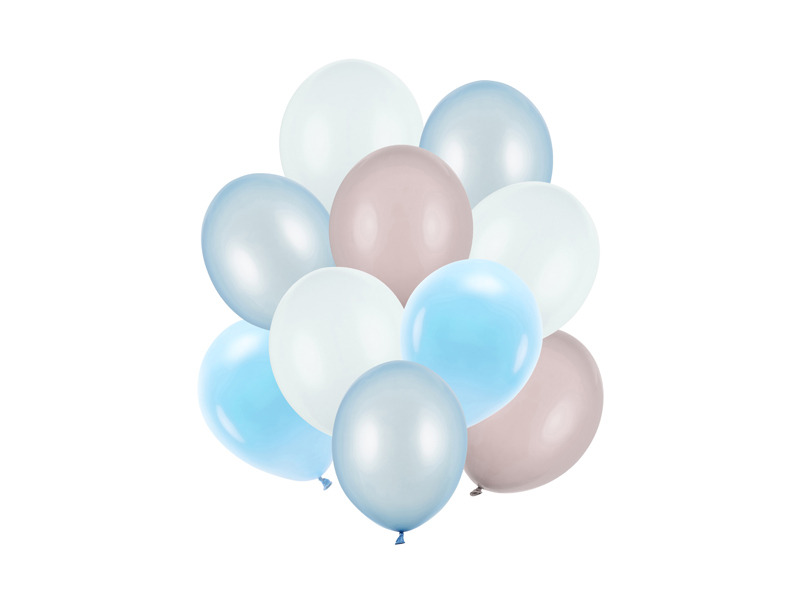 Ballongbukett Pastell Blåa nyanser/Grå 10-pack - Bild 2