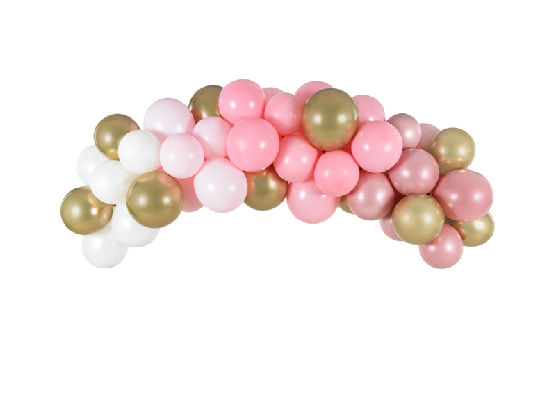 Ballongbåge Rosa/Guld /Vit - Bild 2