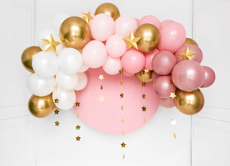 Ballongbåge Rosa/Guld /Vit - Bild 3