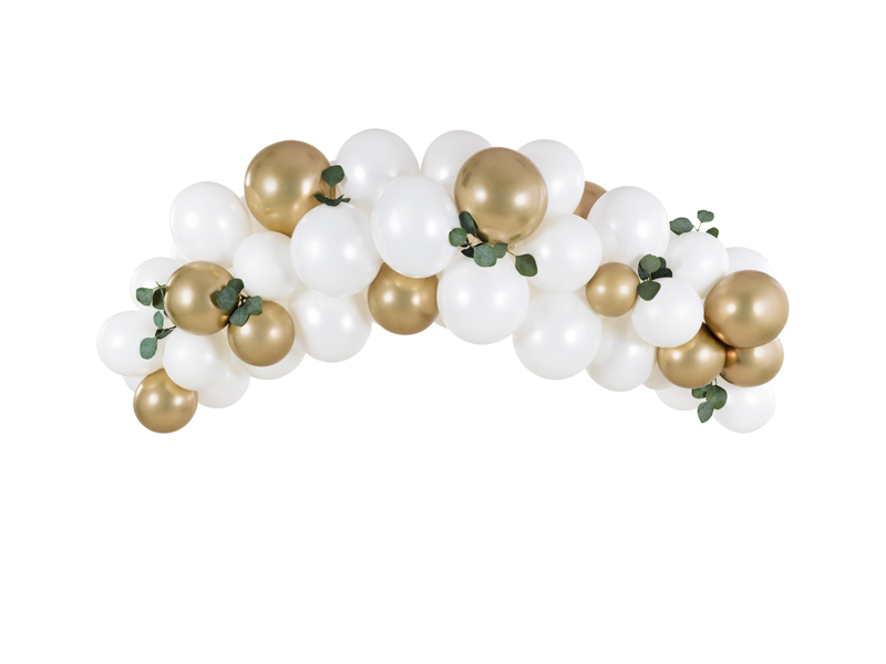 Ballongbåge Guld/Vit