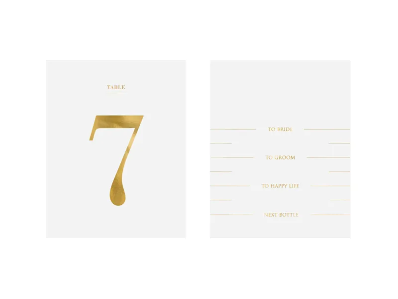 Stickers Bordsnummer 1-15 Vit/Guld 30-pack - Bild 3