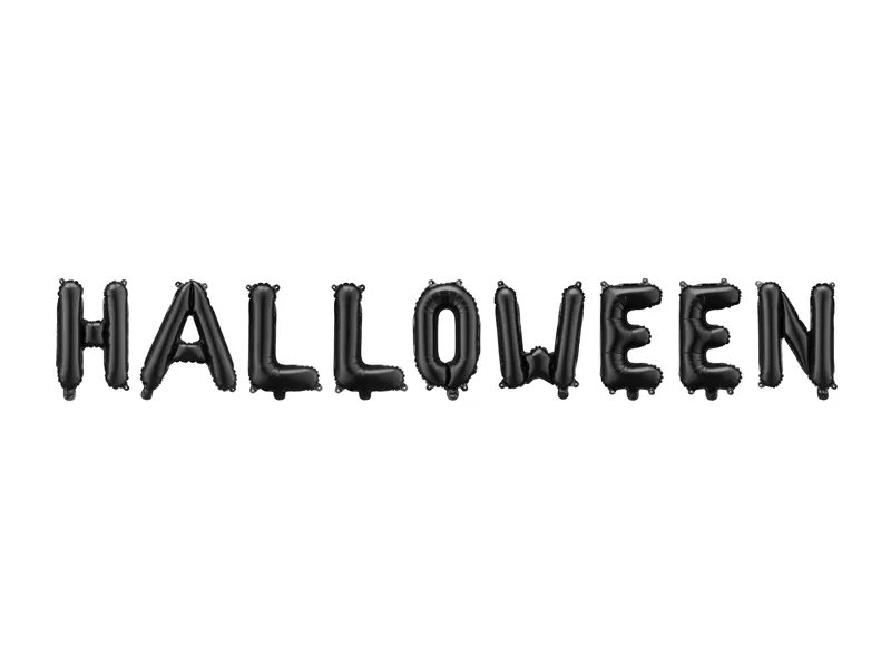 Ballonggirlang Halloween Svart folie - Bild 2