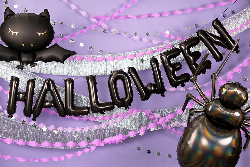 Ballonggirlang Halloween Svart folie - Bild 3