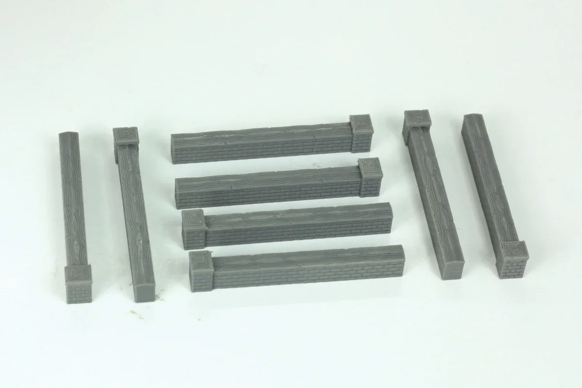 Rock Bottom Town Walls - Tabletop Wargaming WW2 Terrain 28mm Miniature 3D Printed Model | Bolt Action - Bild 2