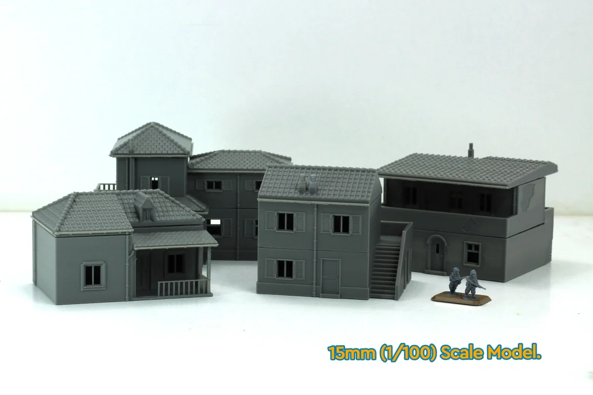 Italian Village Set - 4 Houses - Historical Tabletop Wargaming Terrain - Miniature Gaming - 3D Printed - Bild 9