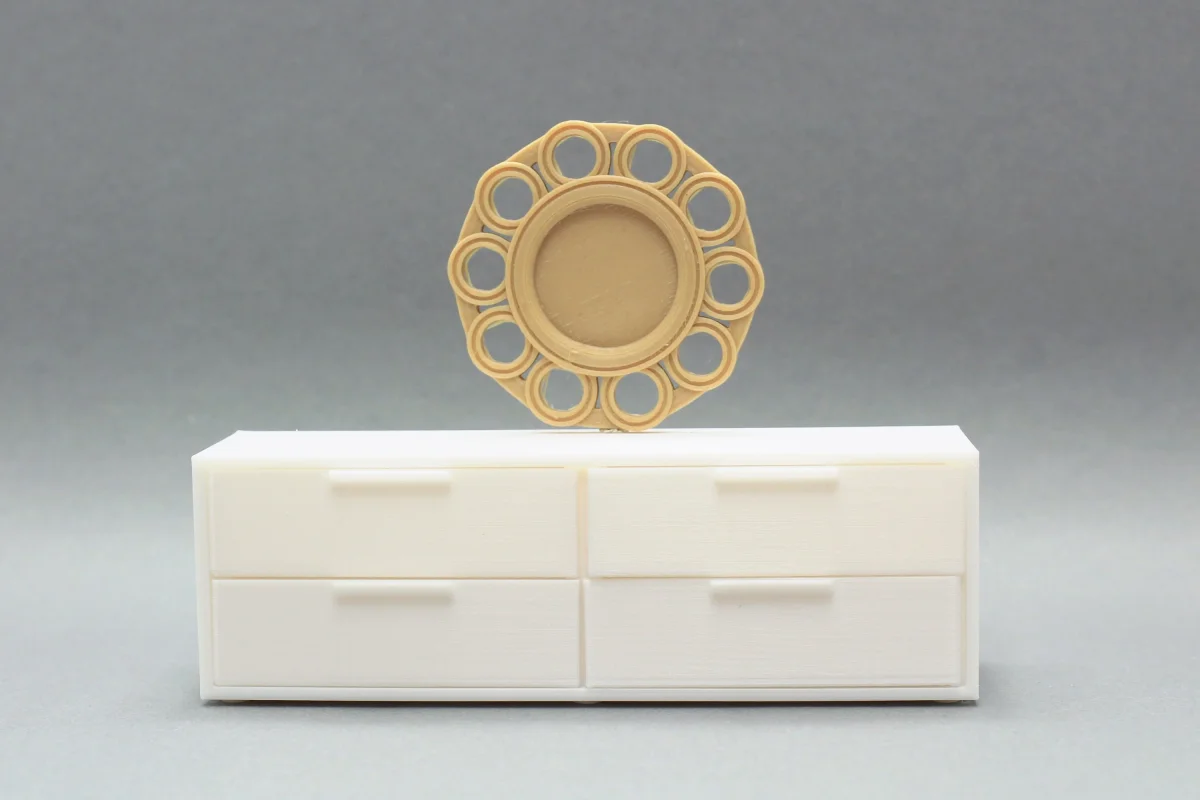 Ring Pattern Mirror Frame - 1:12 Dollhouse Miniature Furniture