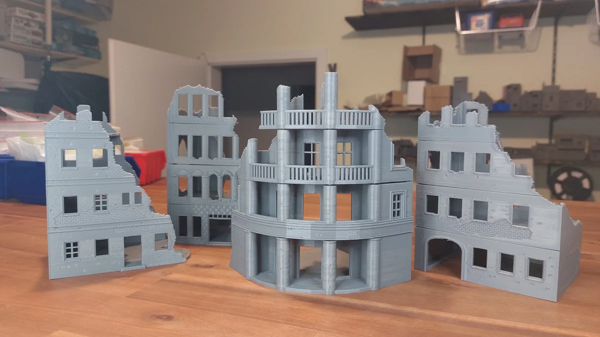Stalingrad Ruins Set - Tabletop Wargaming WW2 Terrain | Miniature 3D Printed Model | Flames of War & Bolt Action - Bild 5