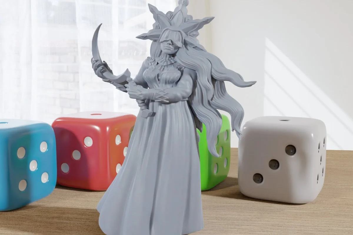 Milen - 3D Printed Minifigure - Proxy Minis for DnD, Baldurs Gate, Tabletop Fantasy RPG - 28mm / 32mm / 75mm Scale - Bild 2