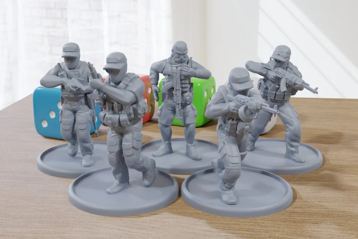 PMC Squad - Modern Wargaming Miniatures for Tabletop RPG - 28mm / 32mm Scale Minifigures - Bild 2
