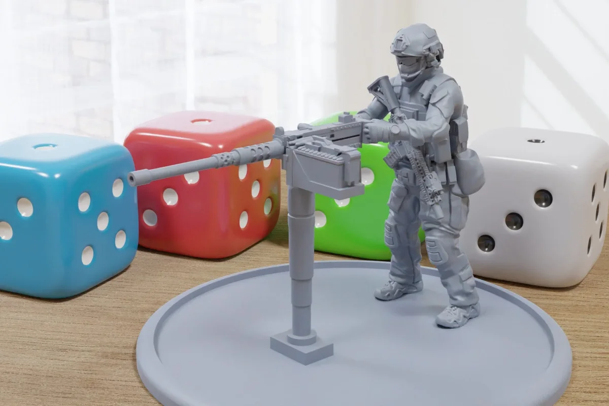 US Ranger MG Soldier - Modern Wargaming Miniatures for Tabletop RPG - 28mm / 32mm Scale Minifigures - Bild 2