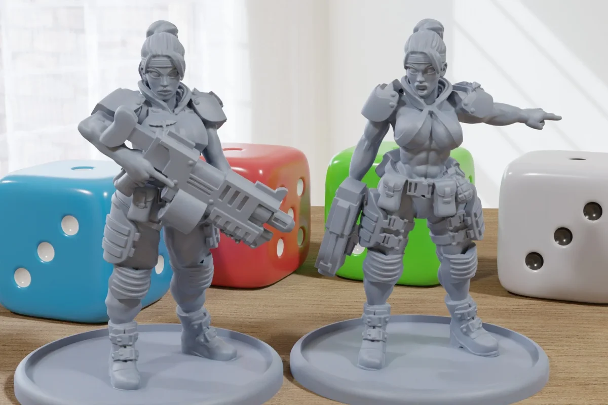Universal Soldiers - 3D Printed Proxy Minifigures for Sci-fi Miniature Tabletop Games like Stargrave and Five Parsecs from Home - Bild 2