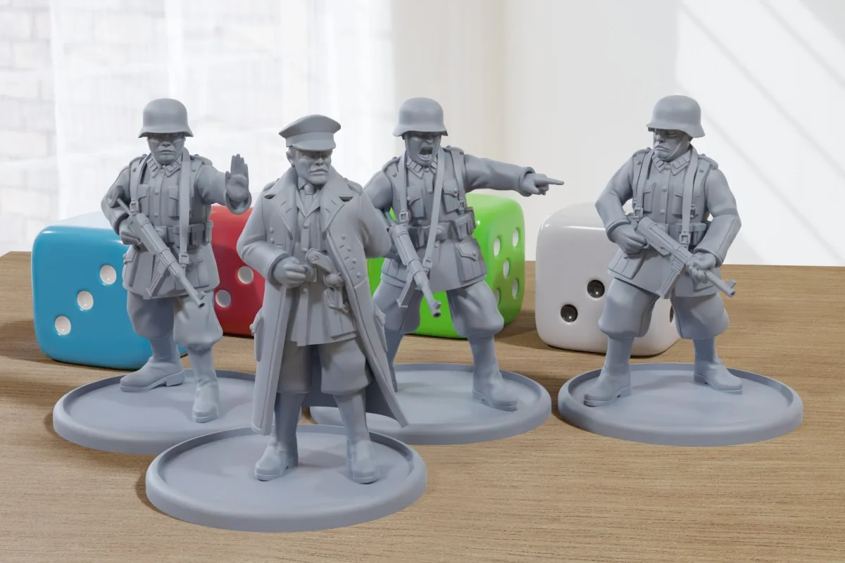 WW2 State Soldiers - 28mm Wargaming Minifigures - Compatible with WW2 Tabletop Games like Chain of Command.