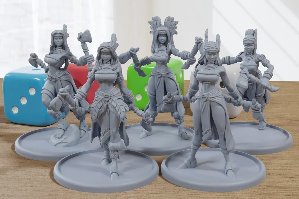 Wild West Protectors of the Mother Earth Sexy Pinup SFW/ NSFW 3D Printed Minifigures for Fantasy Miniature Tabletop Games DND, Frostgrave - Bild 2