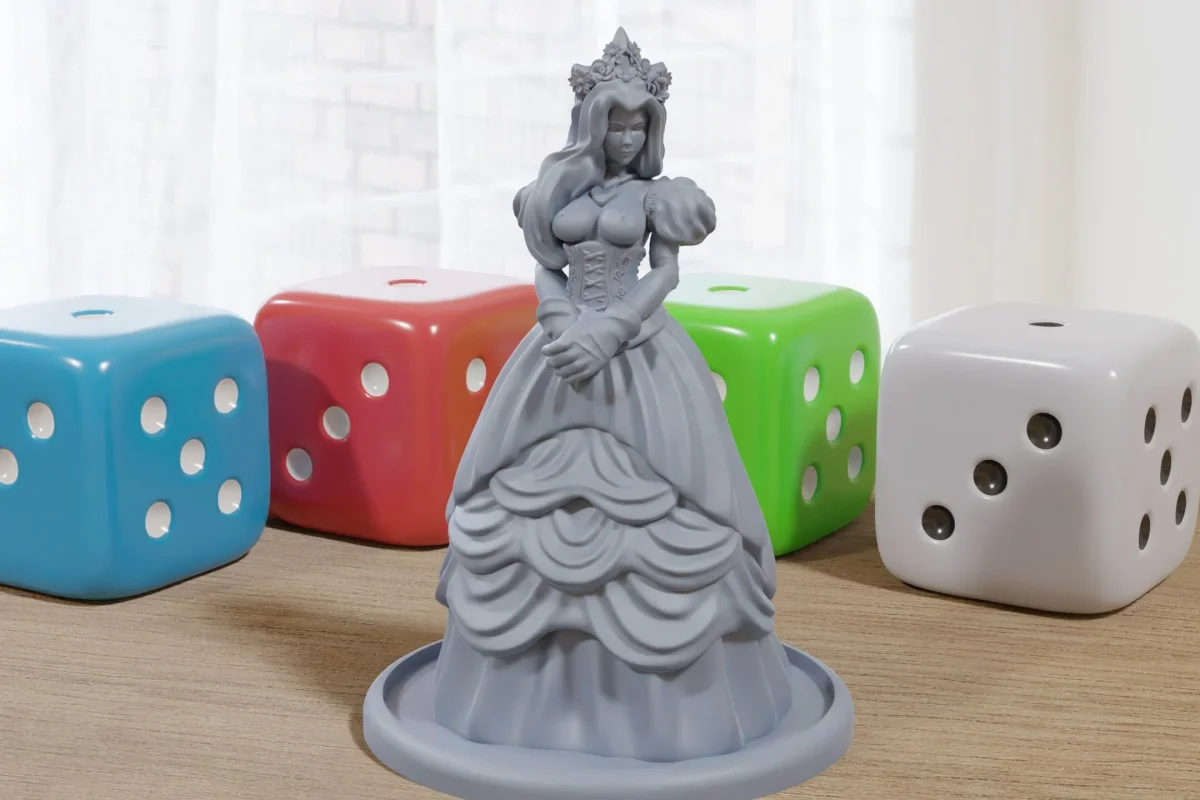 Bloody Empire Princess Sexy Pinup SFW/ NSFW 3D Printed Minifigures for Fantasy Miniature Tabletop Games DND, Frostgrave 28mm / 32mm / 75mm - Bild 3