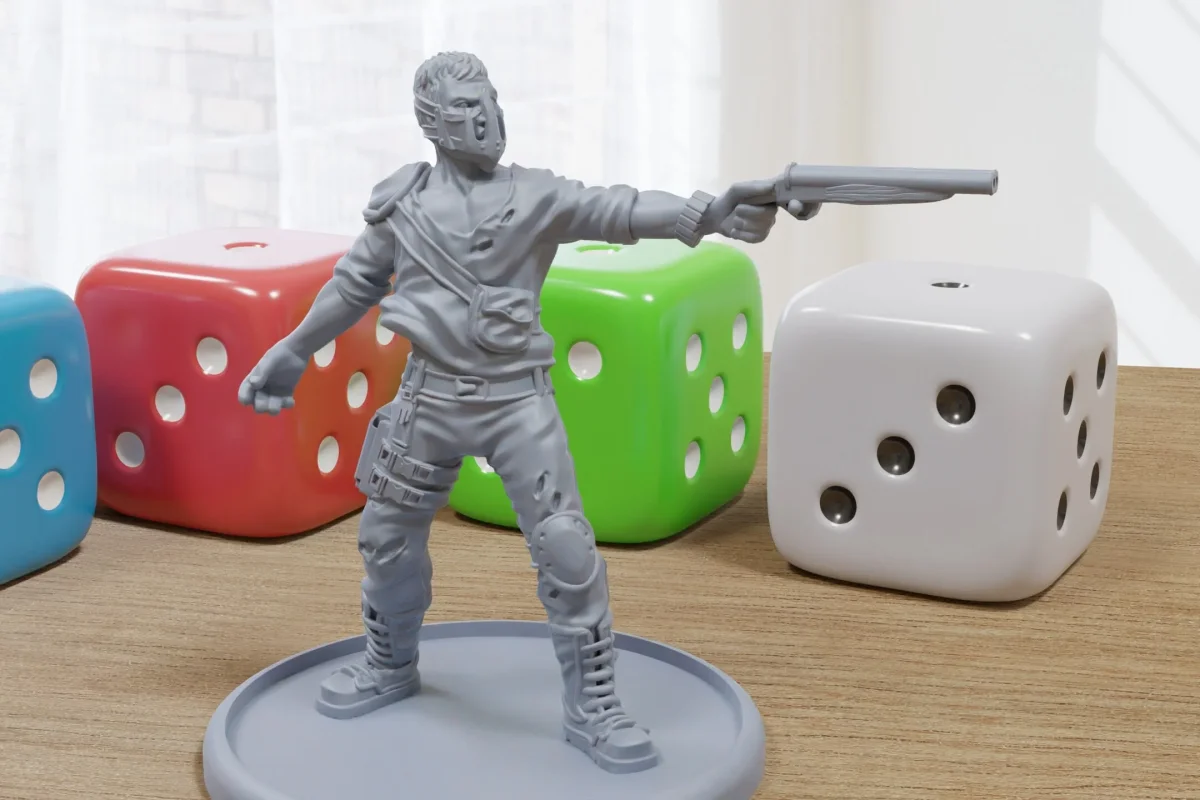 Max with Mouth Cage - 3D Printed Minifigure for Zombie Post Apocalyptic Miniature Tabletop Games TTRPG - Bild 2