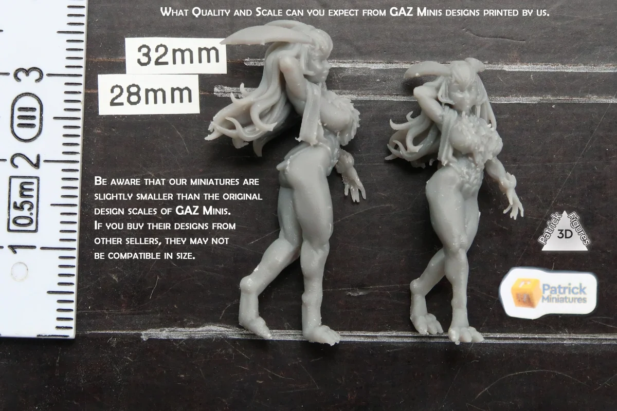 Sciurian Girl with Twinkletoes Sexy Pin-Up - 3D Printed Minifigure for Fantasy Miniature Tabletop Games DND, Frostgrave 28mm / 32mm / 75mm - Bild 4