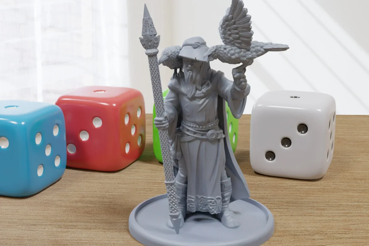 Viking Odin - 3D Printed Minifigure - Proxy Minifigures for Miniature Games like DnD, Baldurs Gate - 28mm / 32mm Scale - Bild 2