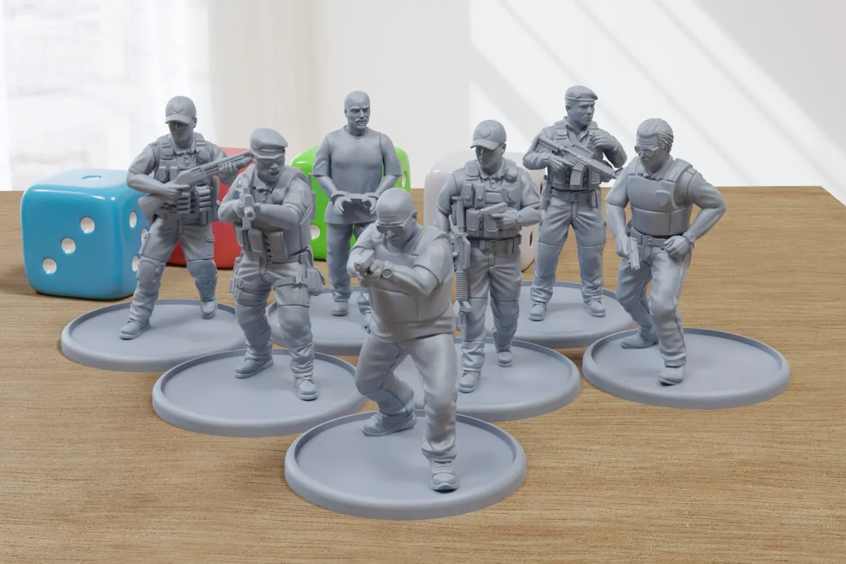 South American Police - 3D Printed Miniature Wargames Minifigures - 28mm / 32mm Scale - Bild 2
