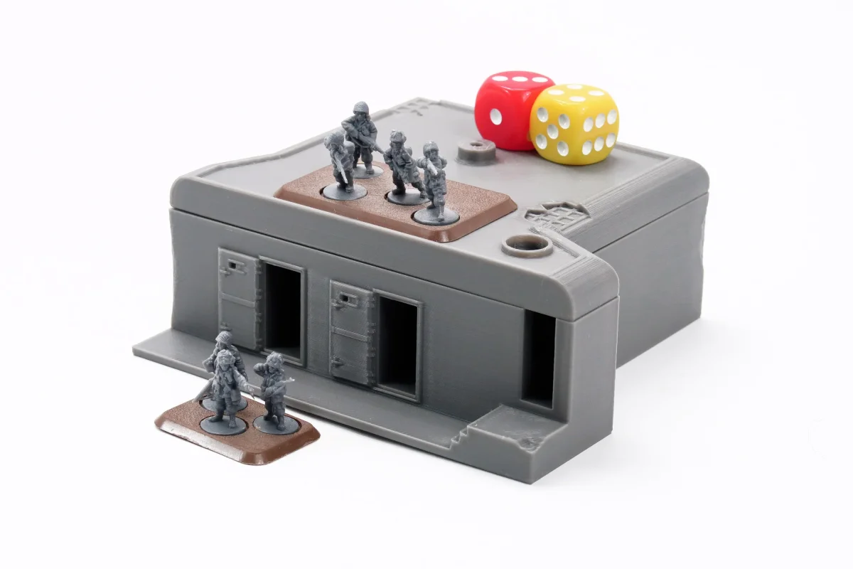Regelbau 656 Shelter Bunker - German Atlantic Wall Bunker - 3D Printed Miniature Wargaming Terrain - Bild 2