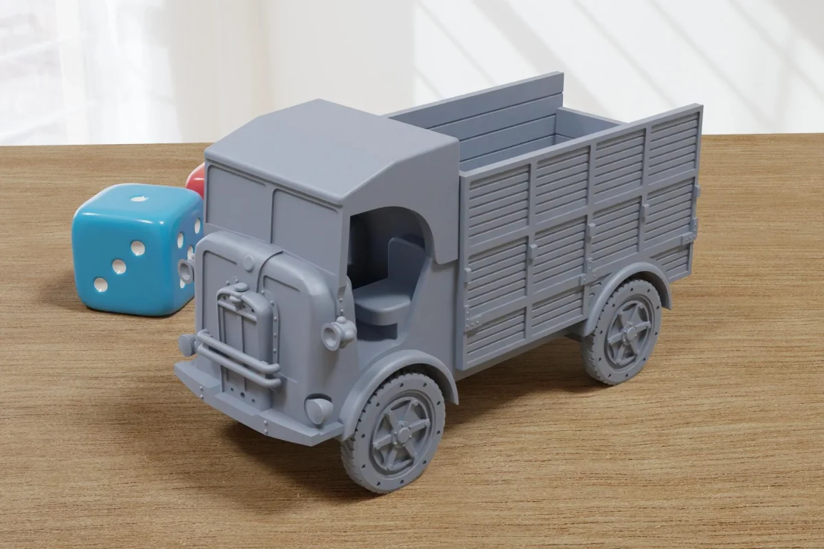 Fiat SPA CL 39 Support Truck - 3D Printed Miniature Wargaming Combat Vehicle - 28mm / 20mm / 15mm Scale - Bild 2