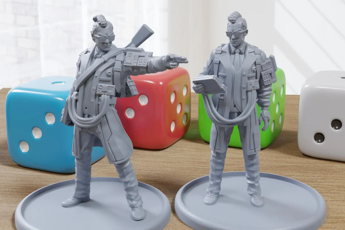 Dr Paxton Volt - 3D Printed Mini - Cyberpunk / Sci-Fi - Tabletop Miniature Wargaming - 28mm / 32mm Scale Minifigures - Bild 2
