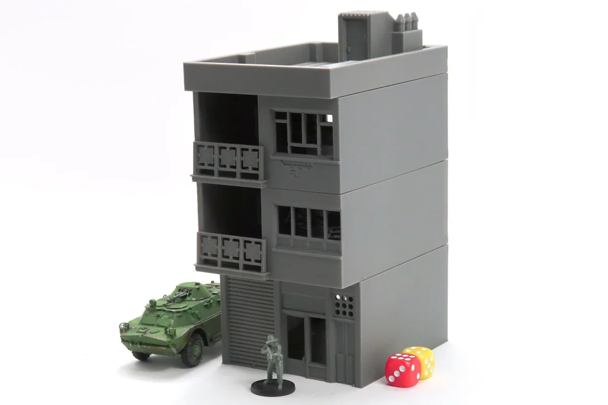 Modern Middle East Urban Building MET_03 - 3D Printed Miniature Wargaming Terrain in Various Scales - Bild 2