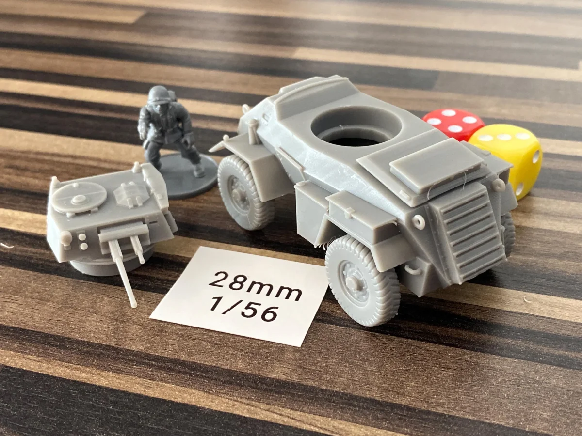 Humber Scout Car Mk II British WW2 Vehicle - 3D Resin Printed 28mm / 20mm / 15mm Miniature Tabletop Wargaming - Bild 5