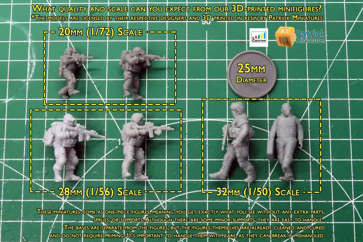 Heretic Marines - 28mm/32mm Scale 3D Printed Miniatures for Trench Warfare Darkgrim Miniature Tabletop Wargames - Bild 4