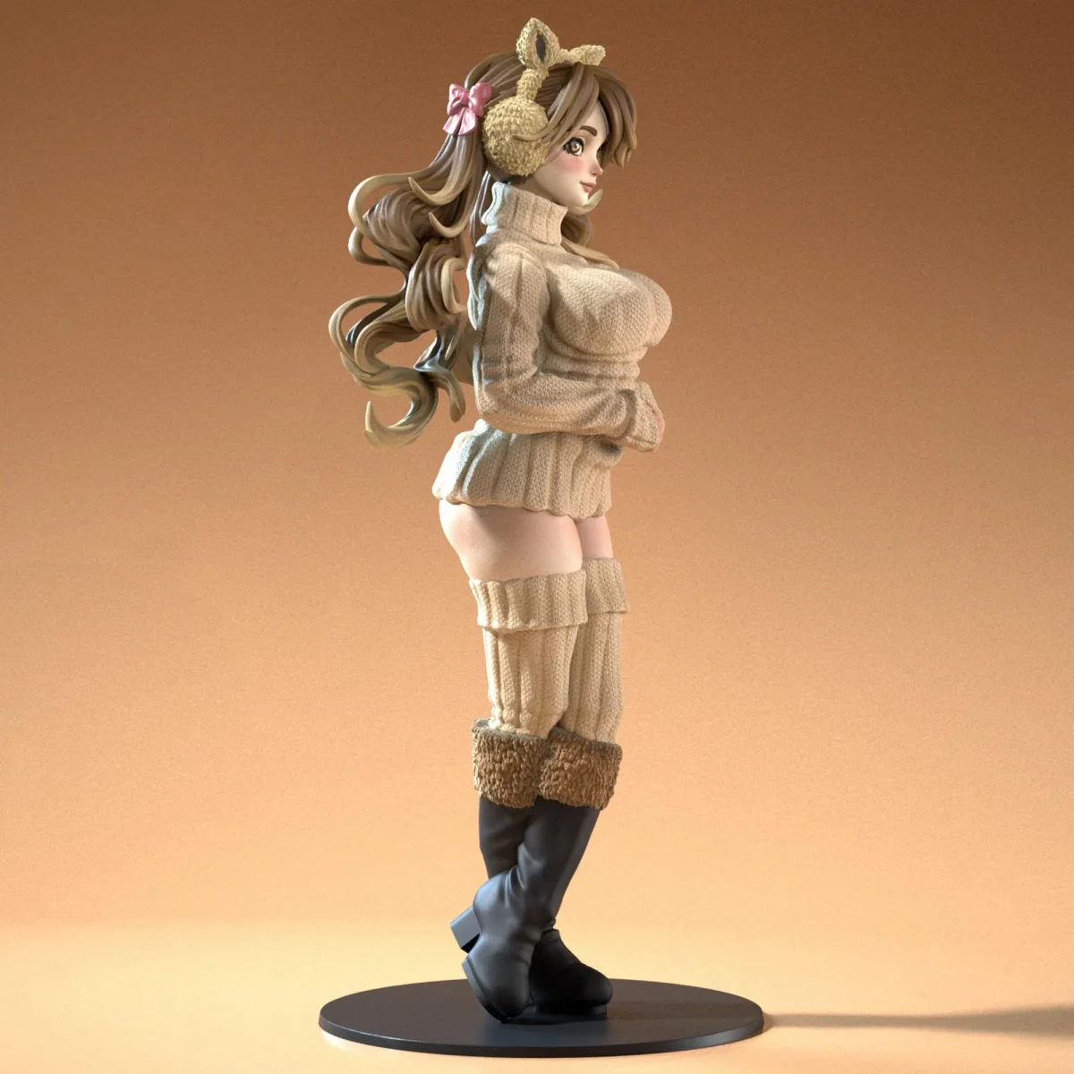 Eva - Sexy Pin-Up Fan Art - 3D Printed Miniature Figure - 32mm / 75mm / 170mm Scale - Garage Kit - Bild 9