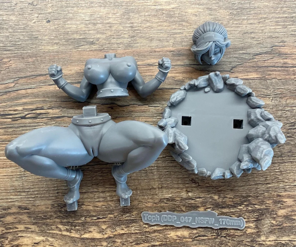 Toph - Sexy Pin-Up Fan Art - 3D Printed Miniature Figure - 32mm / 75mm / 170mm Scale - Garage Kit - Bild 8