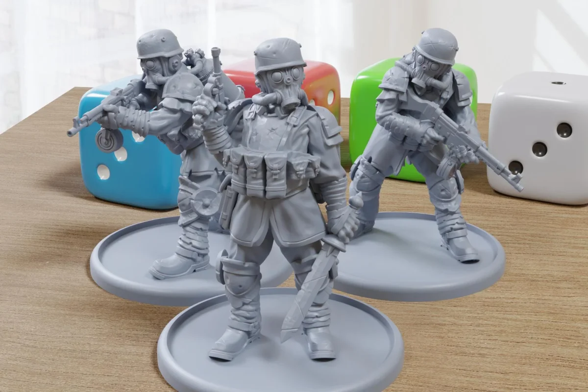 Heretic Marines - 28mm/32mm Scale 3D Printed Miniatures for Trench Warfare Darkgrim Miniature Tabletop Wargames