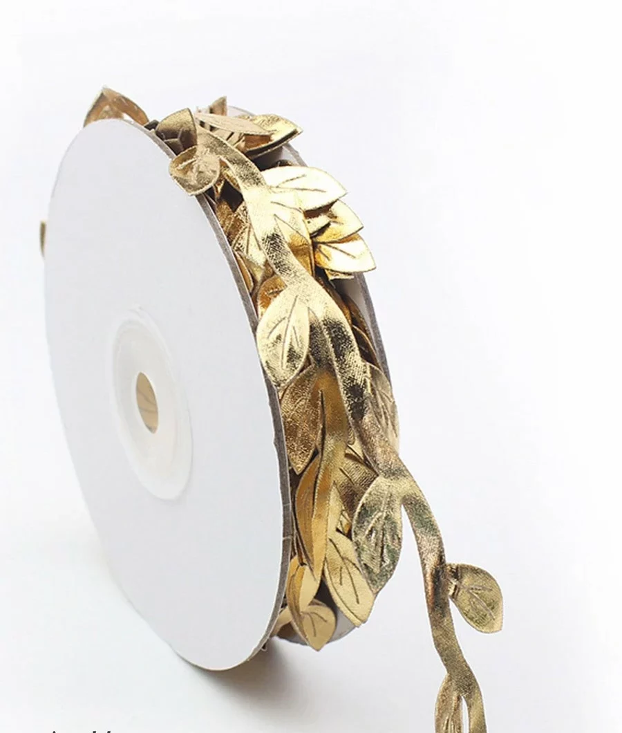 Band av satinblad Guld 9m - Bild 2