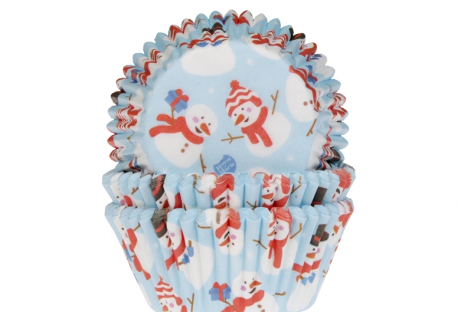 Muffinsformar Snögubbe 50x33mm 50-pack - Bild 2