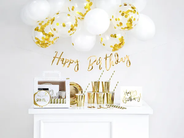 Kit Happy Birthday Guld 60-pack