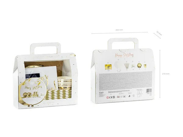 Kit Happy Birthday Guld 60-pack - Bild 4